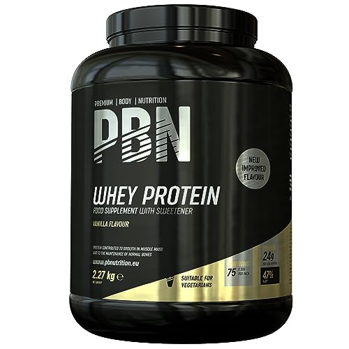 PBN Premium Body Nutrition Premium Body Nutrition Whey Protein / Molkeeiweißpulver, 2,27 kg Vanille, Neuer verbesserter Geschmack