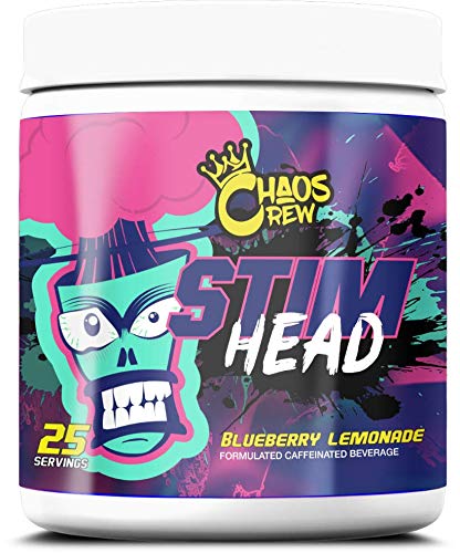 Chaos Crew Stim Head Hardcore PreWorkout Booster Trainingsbooster Bodybuilding 207g (BlueBerry Lemonade)
