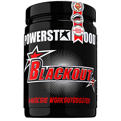 BLACKOUT | Pre Workout Booster | 600g Pulver | Höchstdosierter Trainingsbooster | Vegan | Deutsche Herstellung | Blue Raspberry